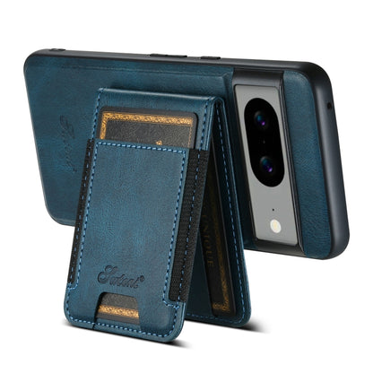 For Google Pixel 6 Suteni H17 Oil Eax Leather Detachable Wallet Phone Case(Blue) by Suteni