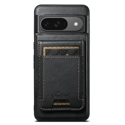 For Google Pixel 9 Suteni H17 Oil Eax Leather Detachable Wallet Phone Case(Black) by Suteni