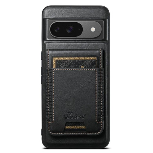 For Google Pixel 9 Suteni H17 Oil Eax Leather Detachable Wallet Phone Case(Black) by Suteni