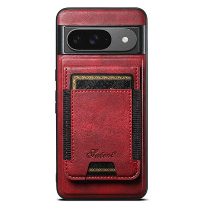 For Google Pixel 9 Suteni H17 Oil Eax Leather Detachable Wallet Phone Case(Red) by Suteni