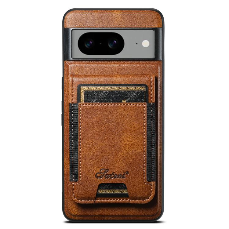 For Google Pixel 10 Pro Suteni H17 Oil Eax Leather Detachable Wallet Phone Case(Brown) by Suteni