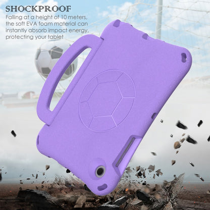 For Samsung Galaxy Tab A8 10.5 2021 Handle Football Shaped EVA Shockproof Tablet Case(Light Purple) by bashfashion