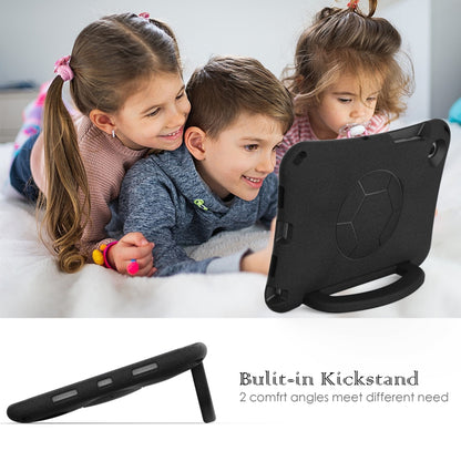 For Samsung Galaxy Tab A8 10.5 2021 Handle Football Shaped EVA Shockproof Tablet Case(Black) by bashfashion