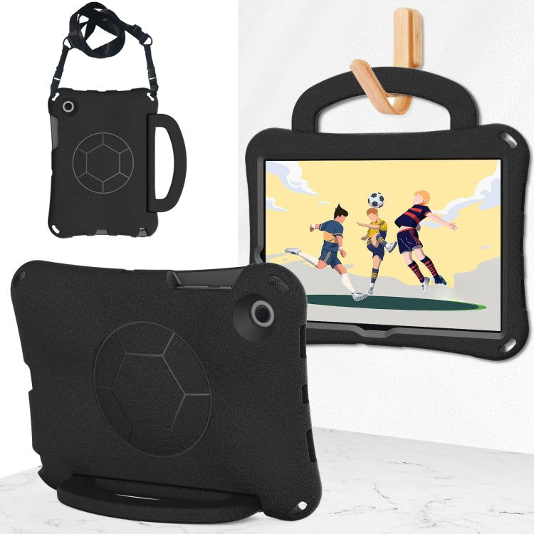For Samsung Galaxy Tab A8 10.5 2021 Handle Football Shaped EVA Shockproof Tablet Case(Black) by bashfashion