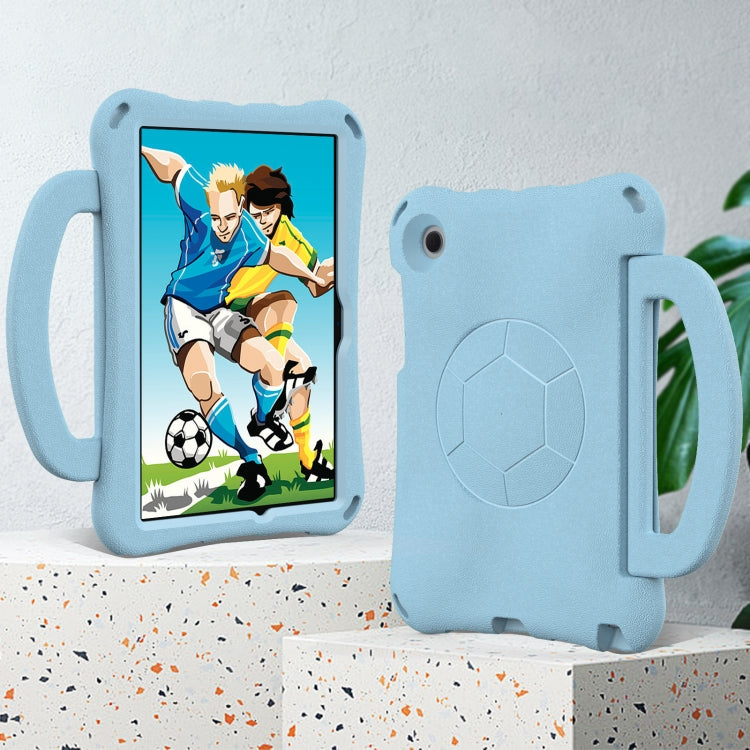 For Samsung Galaxy Tab A8 10.5 2021 Handle Football Shaped EVA Shockproof Tablet Case(Light Blue) by bashfashion