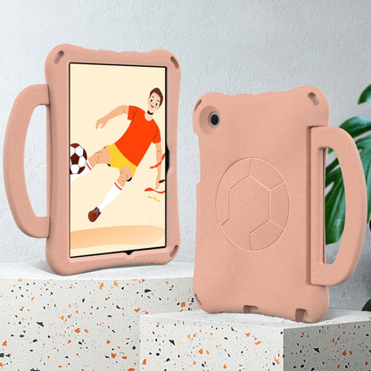 For Samsung Galaxy Tab A8 10.5 2021 Handle Football Shaped EVA Shockproof Tablet Case(Light Pink) by bashfashion