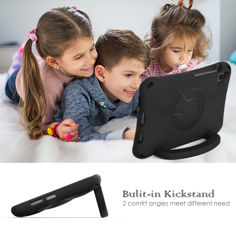 For Samsung Galaxy Tab A11 / A9 Handle Football Shaped EVA Shockproof Tablet Case(Black) by bashfashion