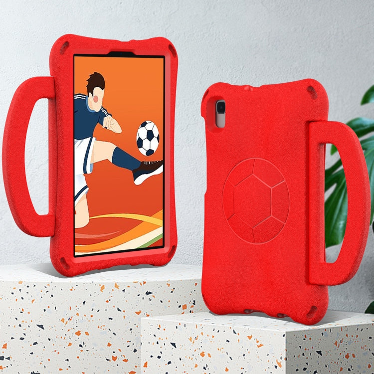 For Samsung Galaxy Tab A7 Lite 8.7 T220/T225 Handle Football Shaped EVA Shockproof Tablet Case(Red) by bashfashion