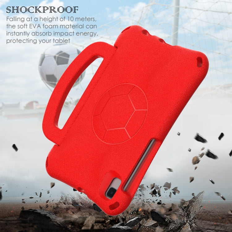For Samsung Galaxy Tab A7 Lite 8.7 T220/T225 Handle Football Shaped EVA Shockproof Tablet Case(Red) by bashfashion