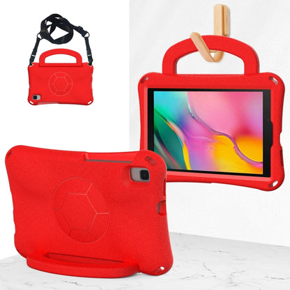 For Samsung Galaxy Tab A 8.0 T290/T295 Handle Football Shaped EVA Shockproof Tablet Case(Red) by bashfashion