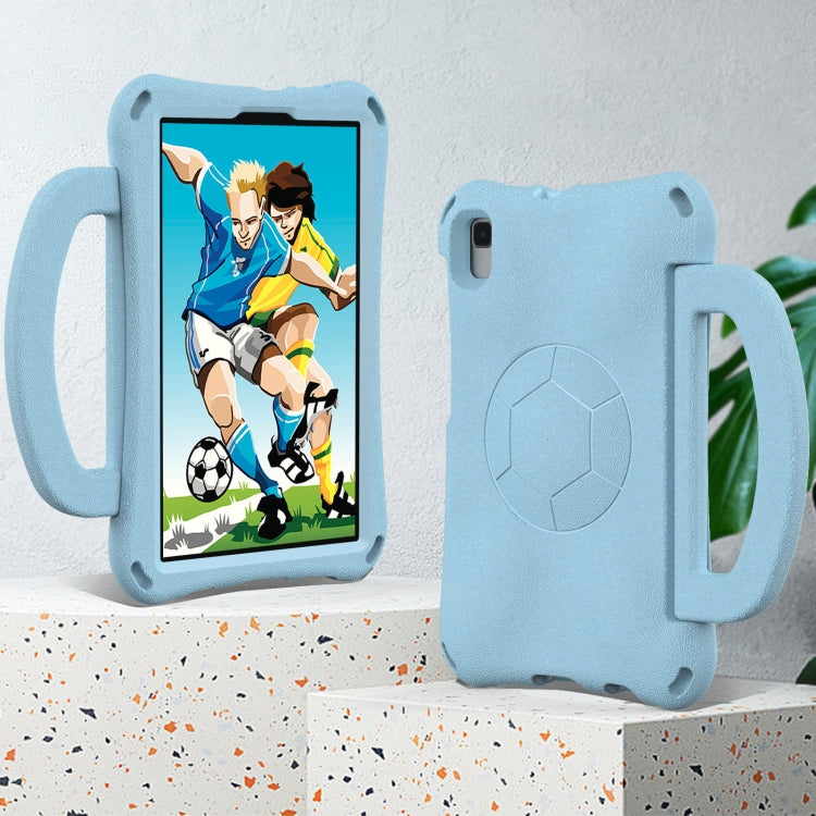 For Samsung Galaxy Tab A 8.0 T290/T295 Handle Football Shaped EVA Shockproof Tablet Case(Light Blue) by bashfashion