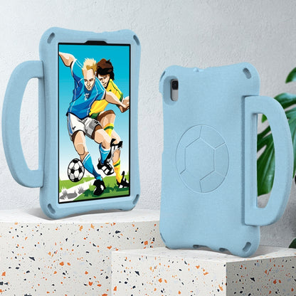 For Samsung Galaxy Tab A 8.0 T290/T295 Handle Football Shaped EVA Shockproof Tablet Case(Light Blue) by bashfashion