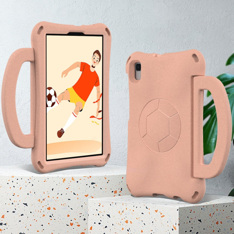 For Samsung Galaxy Tab A 8.0 T290/T295 Handle Football Shaped EVA Shockproof Tablet Case(Light Pink) by bashfashion