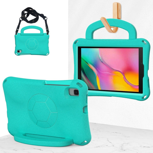 For Samsung Galaxy Tab A 8.0 T290/T295 Handle Football Shaped EVA Shockproof Tablet Case(Mint Green) by bashfashion
