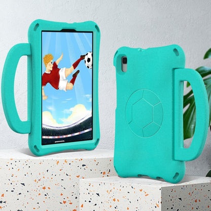 For Samsung Galaxy Tab A 8.0 T290/T295 Handle Football Shaped EVA Shockproof Tablet Case(Mint Green) by bashfashion