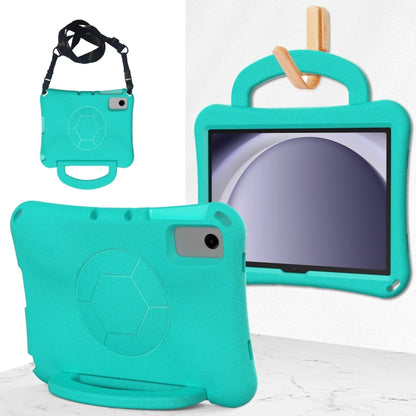 For Samsung Galaxy Tab A11+ / A9+ Handle Football Shaped EVA Shockproof Tablet Case(Mint Green) by bashfashion
