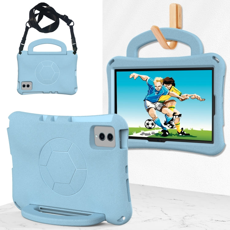 For Samsung Galaxy Tab S8 11 X700N 2022 Handle Football Shaped EVA Shockproof Tablet Case(Light Blue) by bashfashion