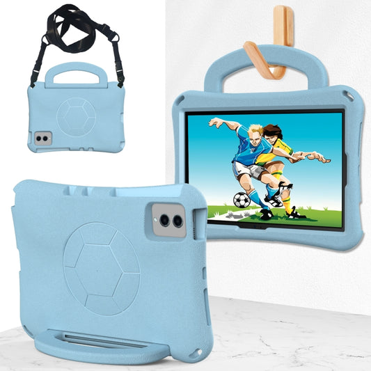 For Samsung Galaxy Tab S8 11 X700N 2022 Handle Football Shaped EVA Shockproof Tablet Case(Light Blue) by bashfashion
