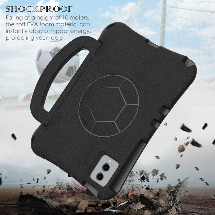For Samsung Galaxy S9 11 X710 2023 Handle Football Shaped EVA Shockproof Tablet Case(Black) by bashfashion