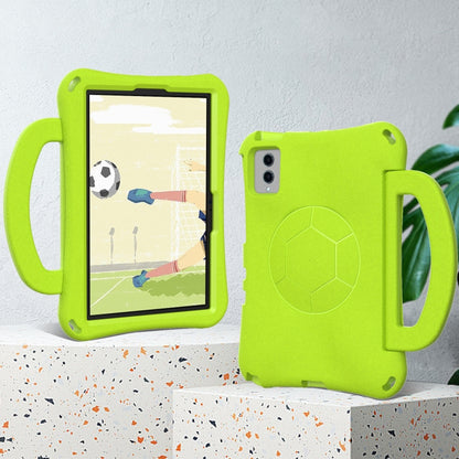 For Samsung Galaxy Tab S9 FE 11 X510 2023 Handle Football Shaped EVA Shockproof Tablet Case(Grass Green) by bashfashion