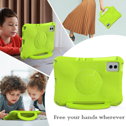 For Samsung Galaxy Tab S9 FE 11 X510 2023 Handle Football Shaped EVA Shockproof Tablet Case(Grass Green) by bashfashion