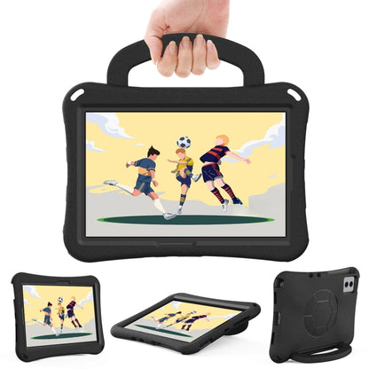 For Samsung Galaxy Tab S9 FE 11 X510 2023 Handle Football Shaped EVA Shockproof Tablet Case(Black) by bashfashion