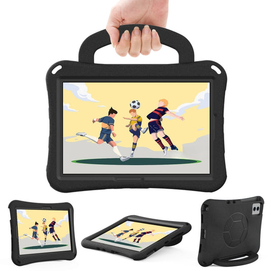 For Samsung Galaxy Tab S9 FE 11 X510 2023 Handle Football Shaped EVA Shockproof Tablet Case(Black) by bashfashion