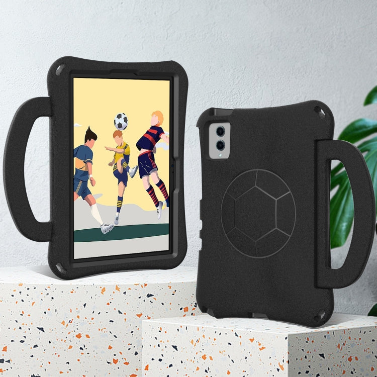 For Samsung Galaxy Tab S9 FE 11 X510 2023 Handle Football Shaped EVA Shockproof Tablet Case(Black) by bashfashion