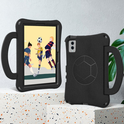 For Samsung Galaxy Tab S9 FE 11 X510 2023 Handle Football Shaped EVA Shockproof Tablet Case(Black) by bashfashion