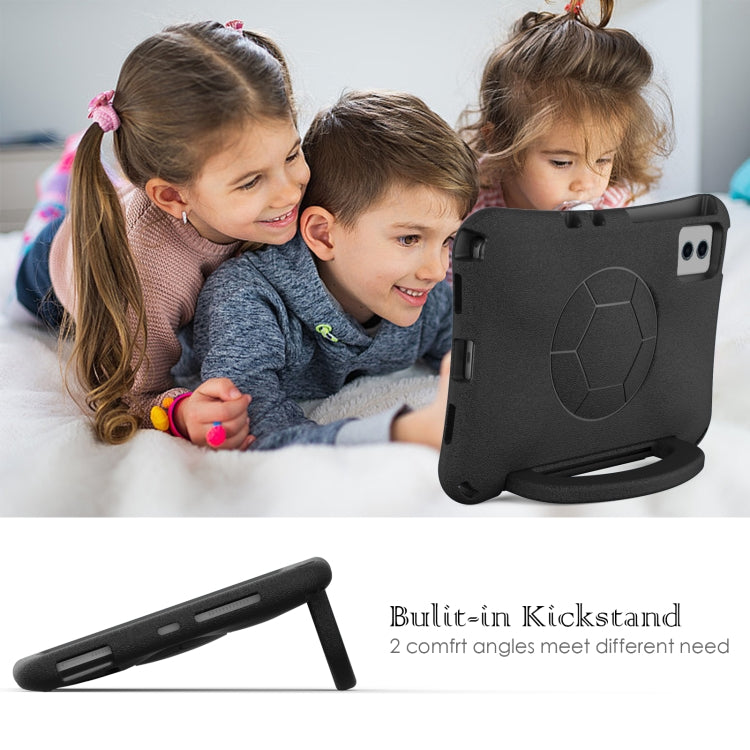 For Samsung Galaxy Tab S9 FE 11 X510 2023 Handle Football Shaped EVA Shockproof Tablet Case(Black) by bashfashion