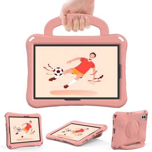 For Samsung Galaxy Tab S9 FE 11 X510 2023 Handle Football Shaped EVA Shockproof Tablet Case(Light Pink) by bashfashion