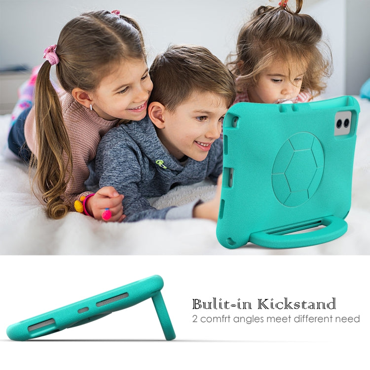 For Samsung Galaxy Tab S9 FE 11 X510 2023 Handle Football Shaped EVA Shockproof Tablet Case(Mint Green) by bashfashion
