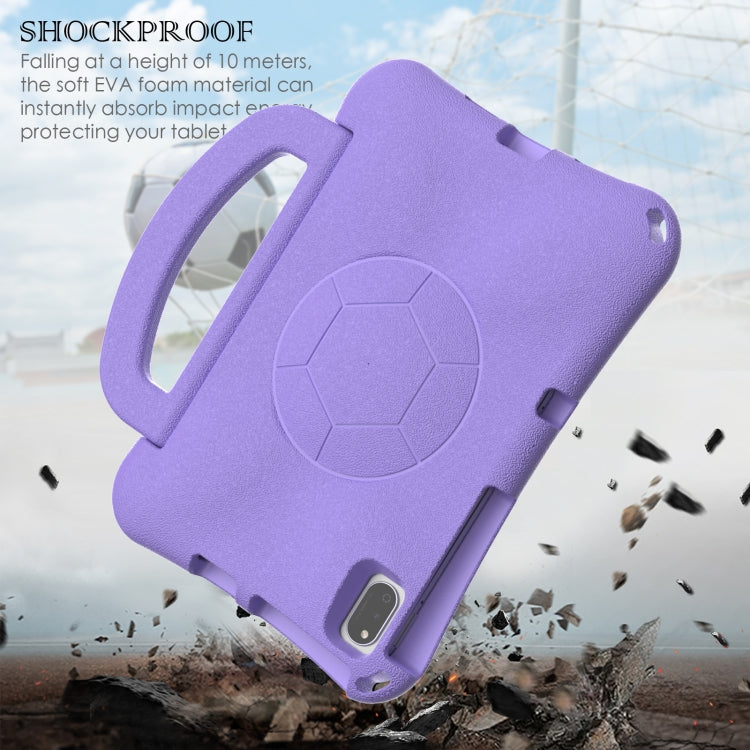 For Samsung Galaxy Tab A7 10.4 T509 2022 Handle Football Shaped EVA Shockproof Tablet Case(Light Purple) by bashfashion