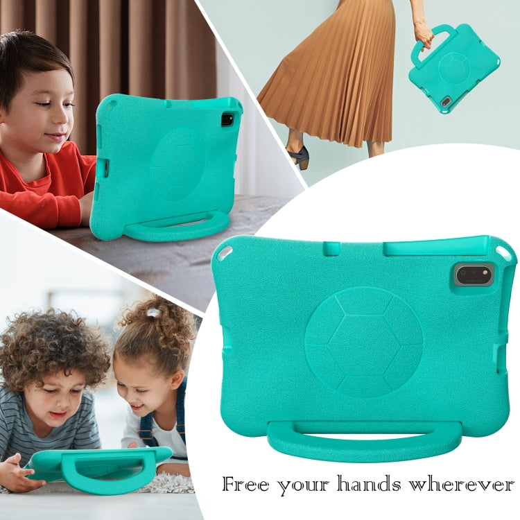 For Samsung Galaxy Tab A7 10.4 T509 2022 Handle Football Shaped EVA Shockproof Tablet Case(Mint Green) by bashfashion
