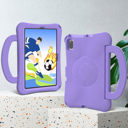 For Samsung Galaxy Tab S6 Lite 10.4 2020 Handle Football Shaped EVA Shockproof Tablet Case(Light Purple) by bashfashion