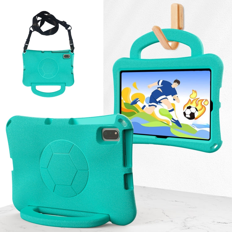 For Samsung Galaxy Tab S6 Lite 10.4 2020 Handle Football Shaped EVA Shockproof Tablet Case(Mint Green) by bashfashion
