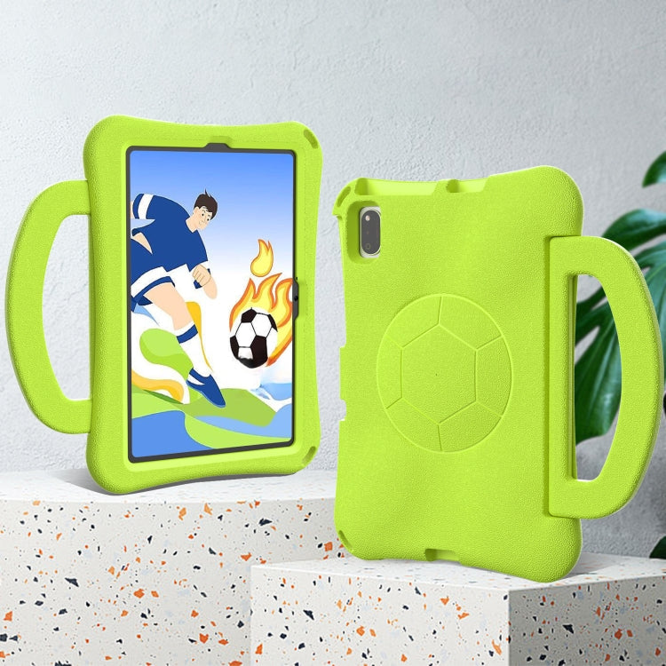 For Samsung Galaxy Tab S6 Lite 10.4 2024 Handle Football Shaped EVA Shockproof Tablet Case(Grass Green) by bashfashion