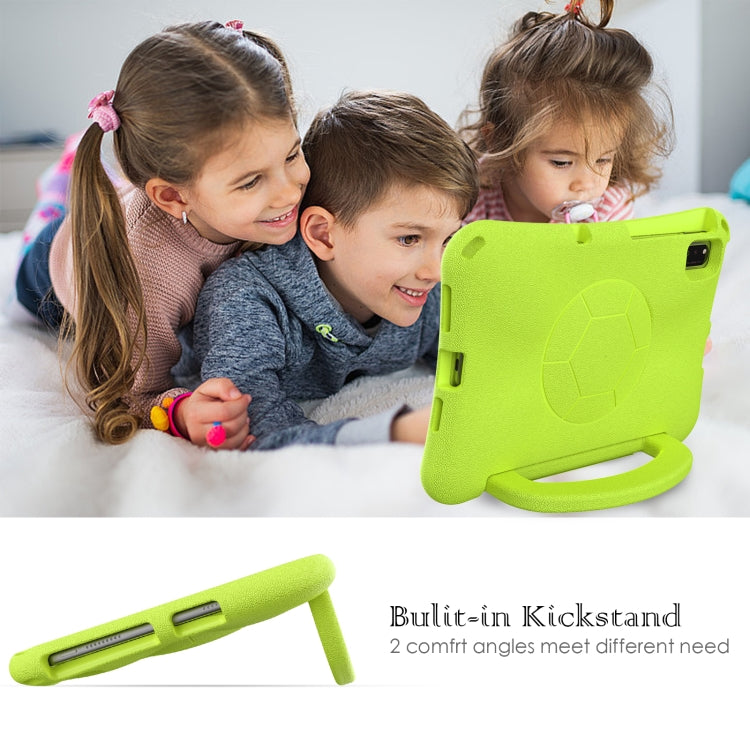 For Samsung Galaxy Tab S6 Lite 10.4 2024 Handle Football Shaped EVA Shockproof Tablet Case(Grass Green) by bashfashion