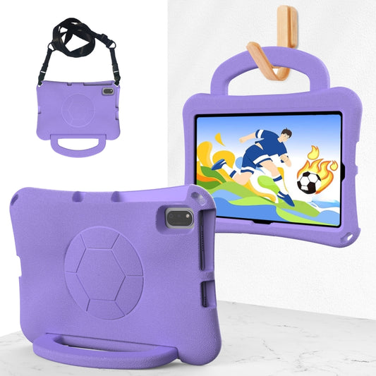 For Samsung Galaxy Tab S6 Lite 10.4 2024 Handle Football Shaped EVA Shockproof Tablet Case(Light Purple) by bashfashion