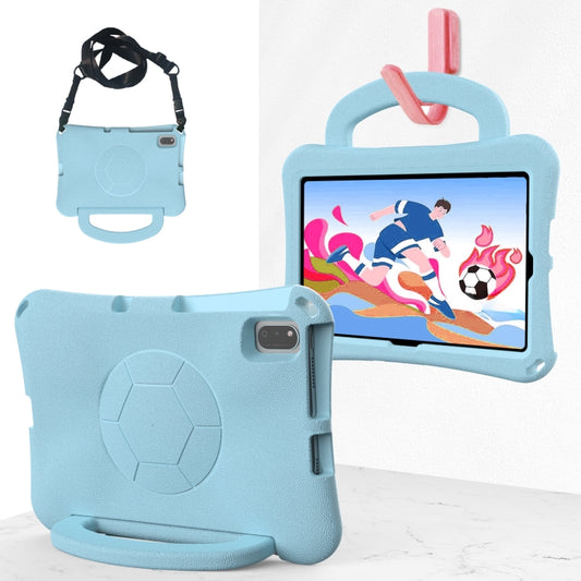 For Samsung Galaxy Tab S6 Lite 10.4 2024 Handle Football Shaped EVA Shockproof Tablet Case(Light Blue) by bashfashion