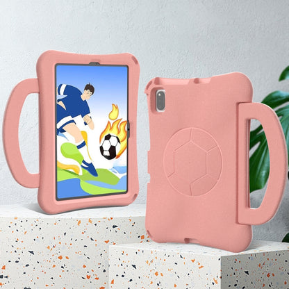 For Samsung Galaxy Tab S6 Lite 10.4 2024 Handle Football Shaped EVA Shockproof Tablet Case(Light Pink) by bashfashion