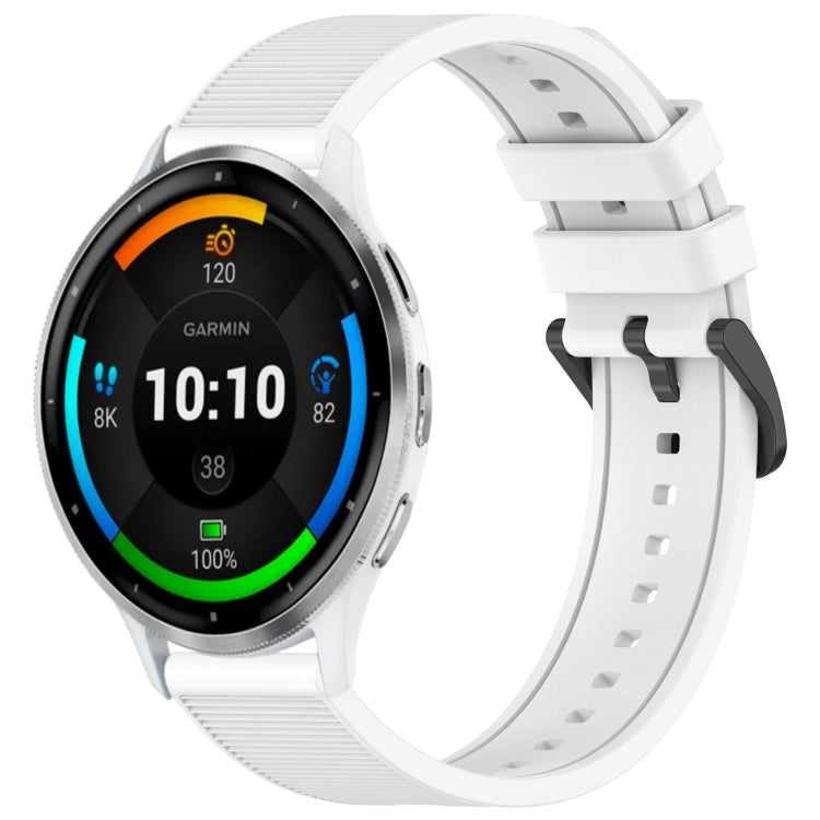 For Garmin Venu 3 22mm Textured Silicone Solid Color Watch Band(White) by bashfashion