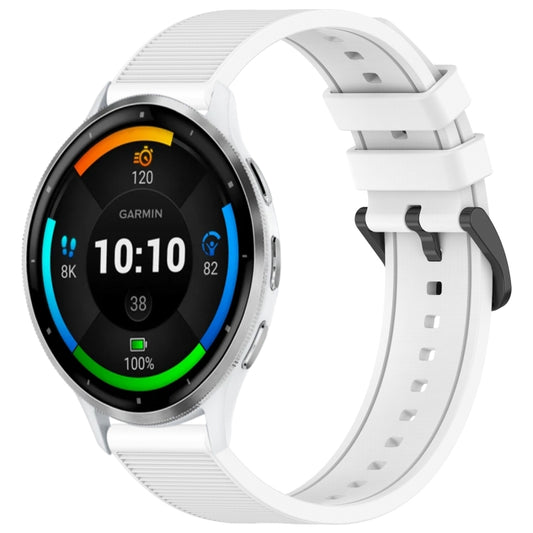 For Garmin Venu 3 22mm Textured Silicone Solid Color Watch Band(White) by bashfashion
