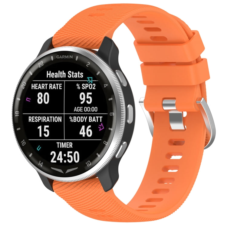 For Garmin D2 Air X10 43mm Cross Texture Silicone Watch Band(Orange) by bashfashion