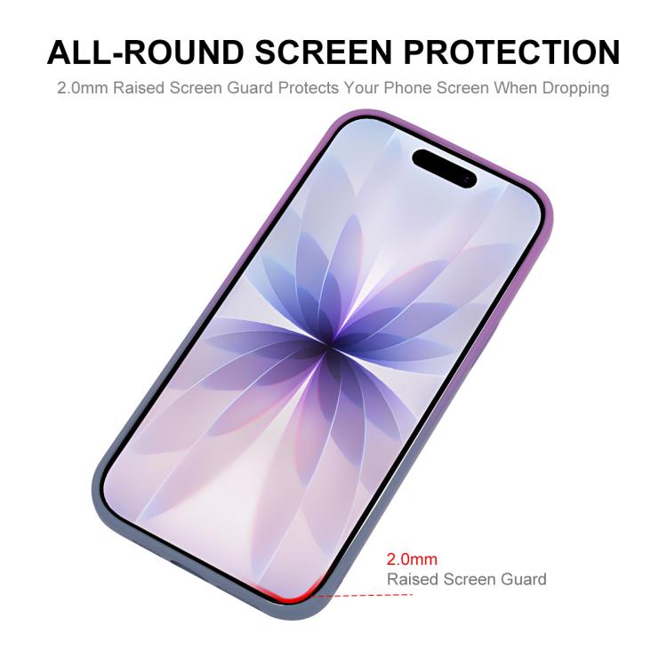 For iPhone 17 ENKAY Hat-Prince MagSafe Rainbow Gradient Silicone Phone Case with Lens Film(Pink Rose) by ENKAY