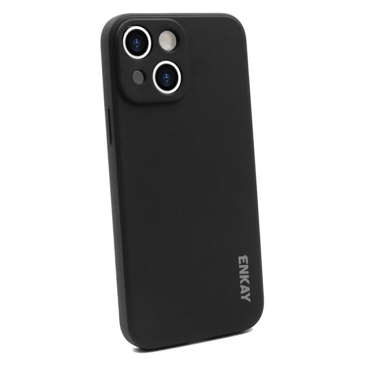 For iPhone 15 Plus ENKAY Liquid Silicone Soft Shockproof Phone Case(Black) by ENKAY