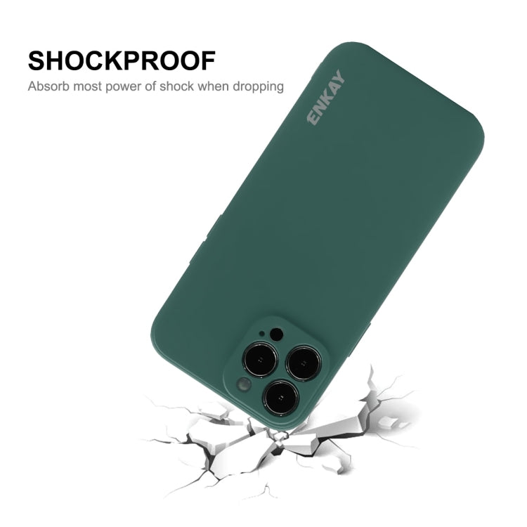 For iPhone 15 Pro Max ENKAY Liquid Silicone Soft Shockproof Phone Case(Light Green) by ENKAY