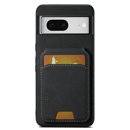 For Google Pixel 7 Suteni H02 Litchi Leather Card Wallet Stand Back Phone Case(Black) by Suteni