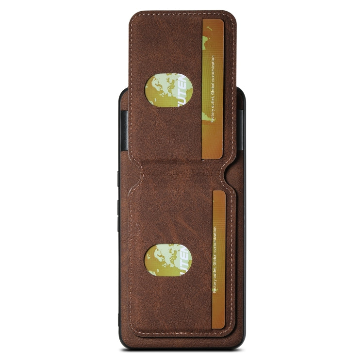 For Google Pixel 6 Suteni H02 Litchi Leather Card Wallet Stand Back Phone Case(Brown) by Suteni