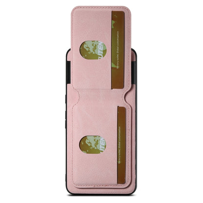 For Google Pixel 6 Pro Suteni H02 Litchi Leather Card Wallet Stand Back Phone Case(Pink) by Suteni